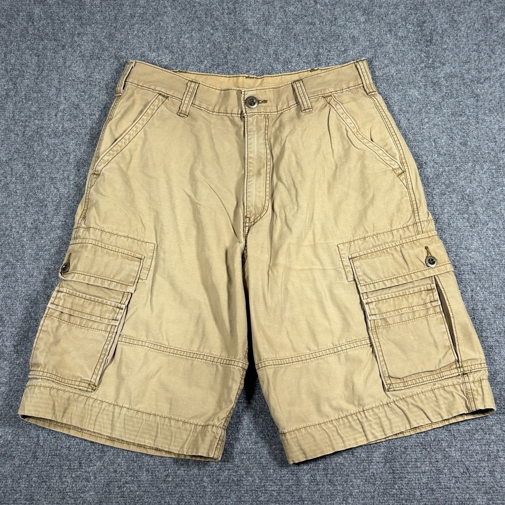 Levis Cargo Shorts Mens 33 Beige Khaki Military Baggy Utility Y2K Workwear #3907